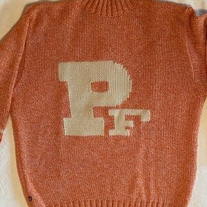 Phat Farm Terracotta and Cream Turtleneck Sweater